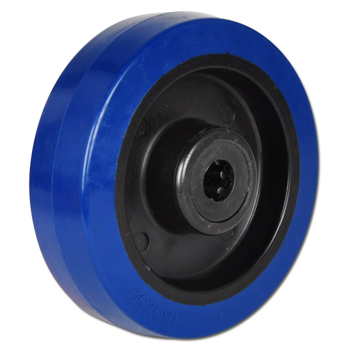 Plastic Wheel Loading Capacity 100350 kg Roller Bearing Elastic Full