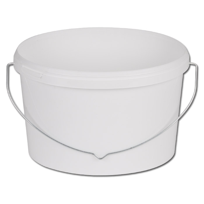 Plastic bucket oval volume 5.5 l white with lid "Jokey"