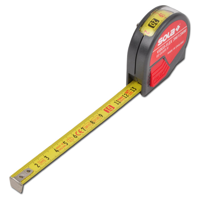 Tape Rules "Sola VideoFlex" Steel Tape Length 3 m