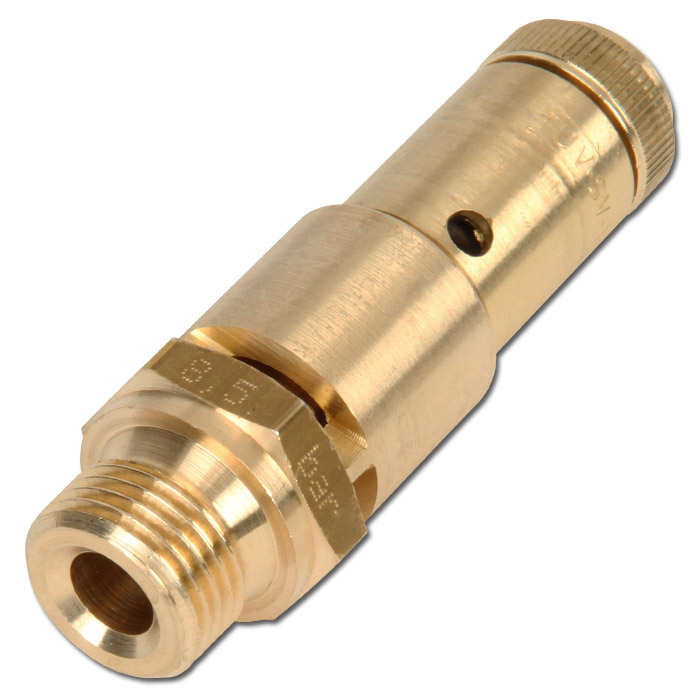 Safety valve (MOT) compressed air brass DN 10 1 to 50 bar