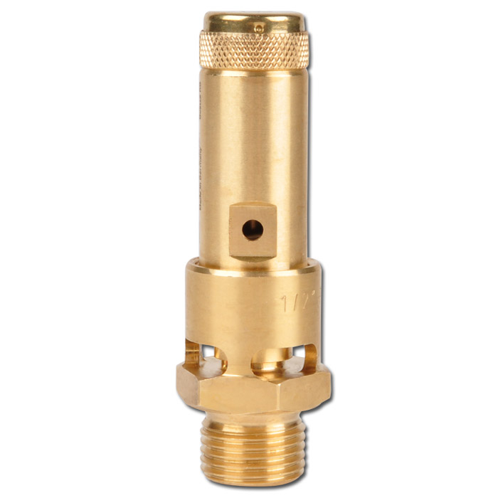 Safety valve compressed air brass 0,2 to 30 bar