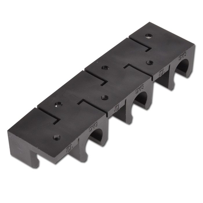 Multiple tube holder plastic Ø 4 to 12mm